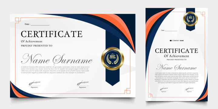 certificate awarded with modern background. graduation design elements, best employees and others.