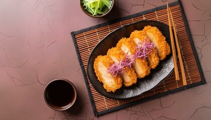 日本の家庭料理のとんかつ