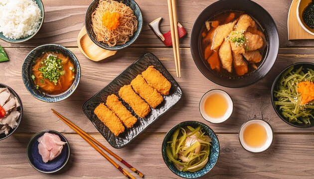 日本の家庭料理のとんかつ