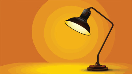 Lamp with a yellow color vector illustration design Vector