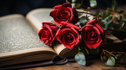 Flower on Open Book