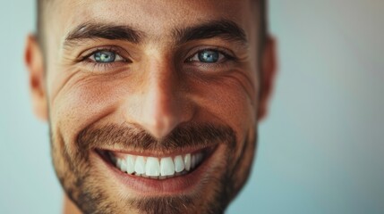 Fototapeta premium Join our team, where every smile is a step towards collective achievement hyper realistic 