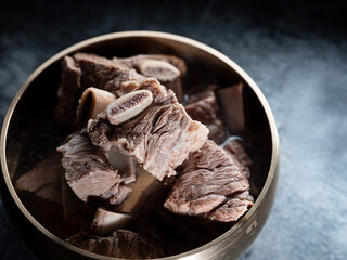 Short Rib Soup in a Hot Pot	