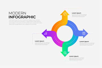 Flat minimal timeline infographics