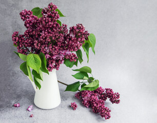 Lilac flowers on a vase