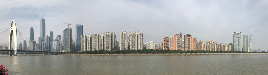city view from river bank