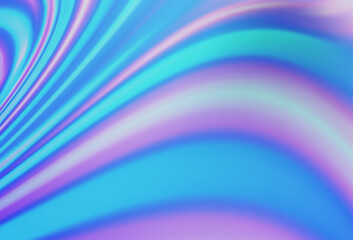 Light BLUE vector template with bent ribbons.