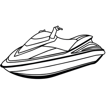 recommend clip art: Jet ski outline illustration digital coloring book page line art drawing
