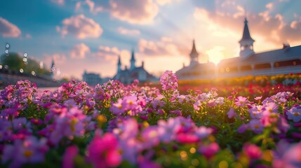 Greeting Card and Banner Design for Social Media or Educational Purpose of National Kentucky Oaks Race Day Background