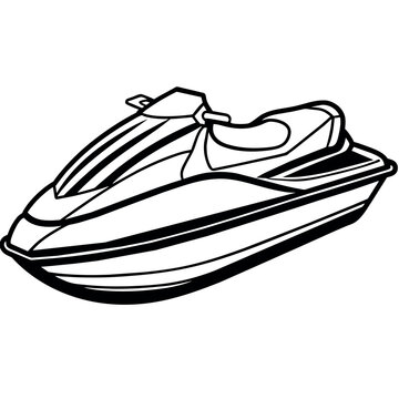 recommend clip art: Jet ski outline illustration digital coloring book page line art drawing