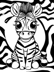 illustration of a zebra