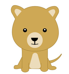 かわいいライオンの赤ちゃんのイラスト