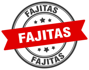 fajitas stamp. fajitas label on transparent background. round sign