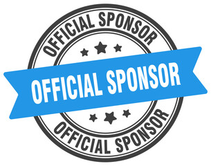 Fototapeta premium official sponsor stamp. official sponsor label on transparent background. round sign