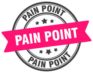 pain point stamp. pain point label on transparent background. round sign