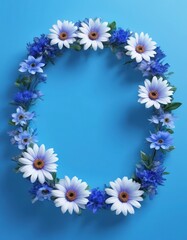 Fototapeta premium frame of white flowers