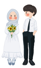 bride and groom with rings