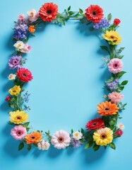 Fototapeta premium wreath of flowers