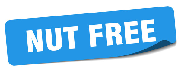 nut free sticker. nut free label