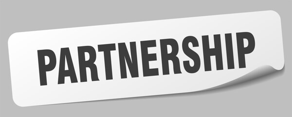 partnership sticker. partnership label