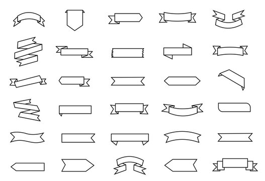 tag and ribbon frames collection. banner ribbon vector set.