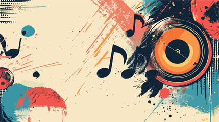 Music design over beige background vector illustration