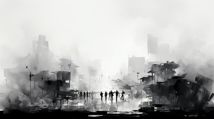 Jazz music festival posters with musical instruments hand drawn black watercolor illustrations.