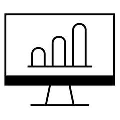 Data analysis icon vector. profit graph illustration sign. data science symbol.