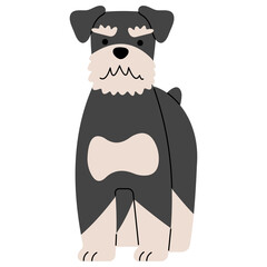 Schnauzer cute, png illustration.
