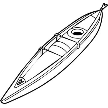 recommend clip art: kayak outline illustration digital coloring book page line art drawing