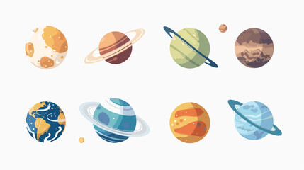 Planet of the solar system isolated icon Vector illustration