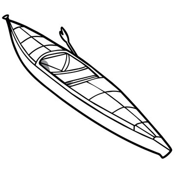 recommend clip art: kayak outline illustration digital coloring book page line art drawing