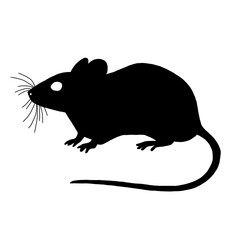 Black Mouse | Mouse Illustration | Mouse Clip Art