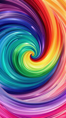 Seamless swirling with vibrant colors in a gradient swirls