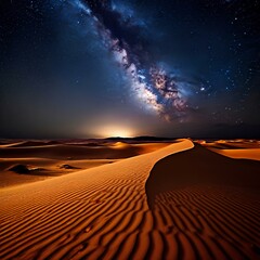 Naklejka premium The Milky Way and the desert