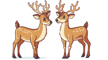 Reindeer icon. Animal cartoon and nature theme. 