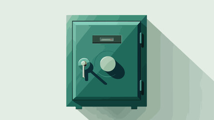 Safe box with a green color on a white background vector