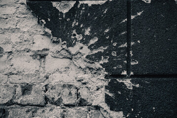 explosion damaged wall of the house of the war in Ukraine