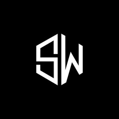 SW business company letter logo design