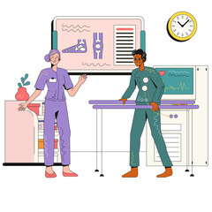 doctor and patient in hospital