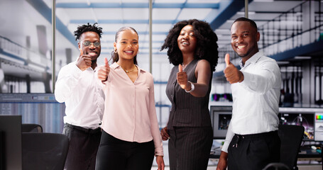 African Corporate Teamwork Success