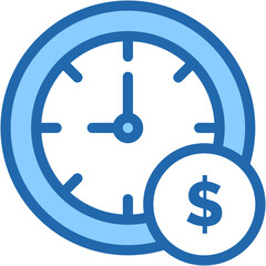 Clock, money, time is money Icon
