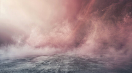 Pale rose smoke abstract background wafting over a charcoal grey floor, elegant and understated.