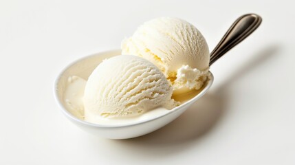 delicious ice cream on a white background