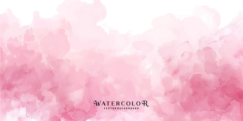 Abstract pink watercolor background for your design, watercolor background concept, vector.