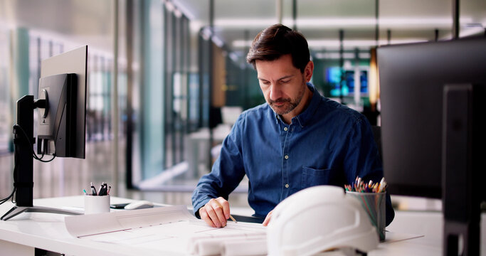 Civil Engineer Drawing Architecture Plan