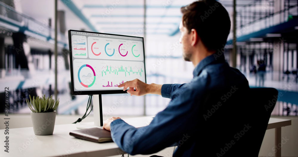 Aufkleber KPI Business Analytics Data Dashboard