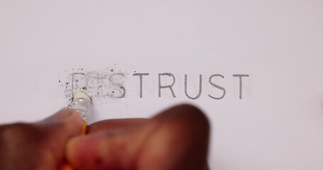 Distrust Word Change To Trust. Partner Choice