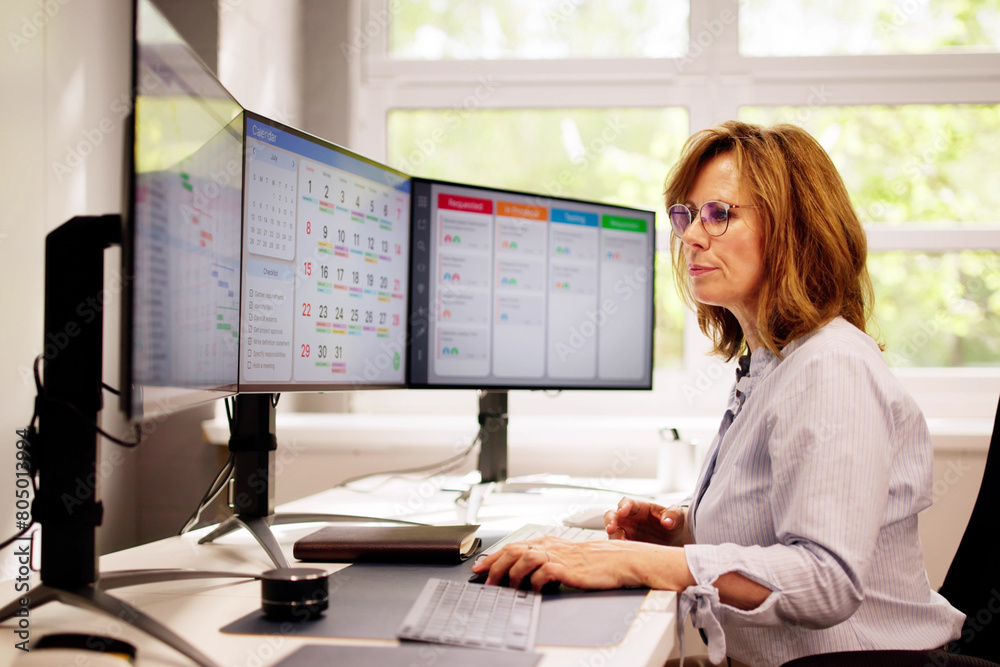 Poster Monitor Agenda Events Using Scrum Software