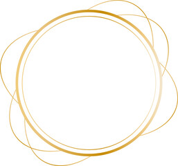 Gold material white round border